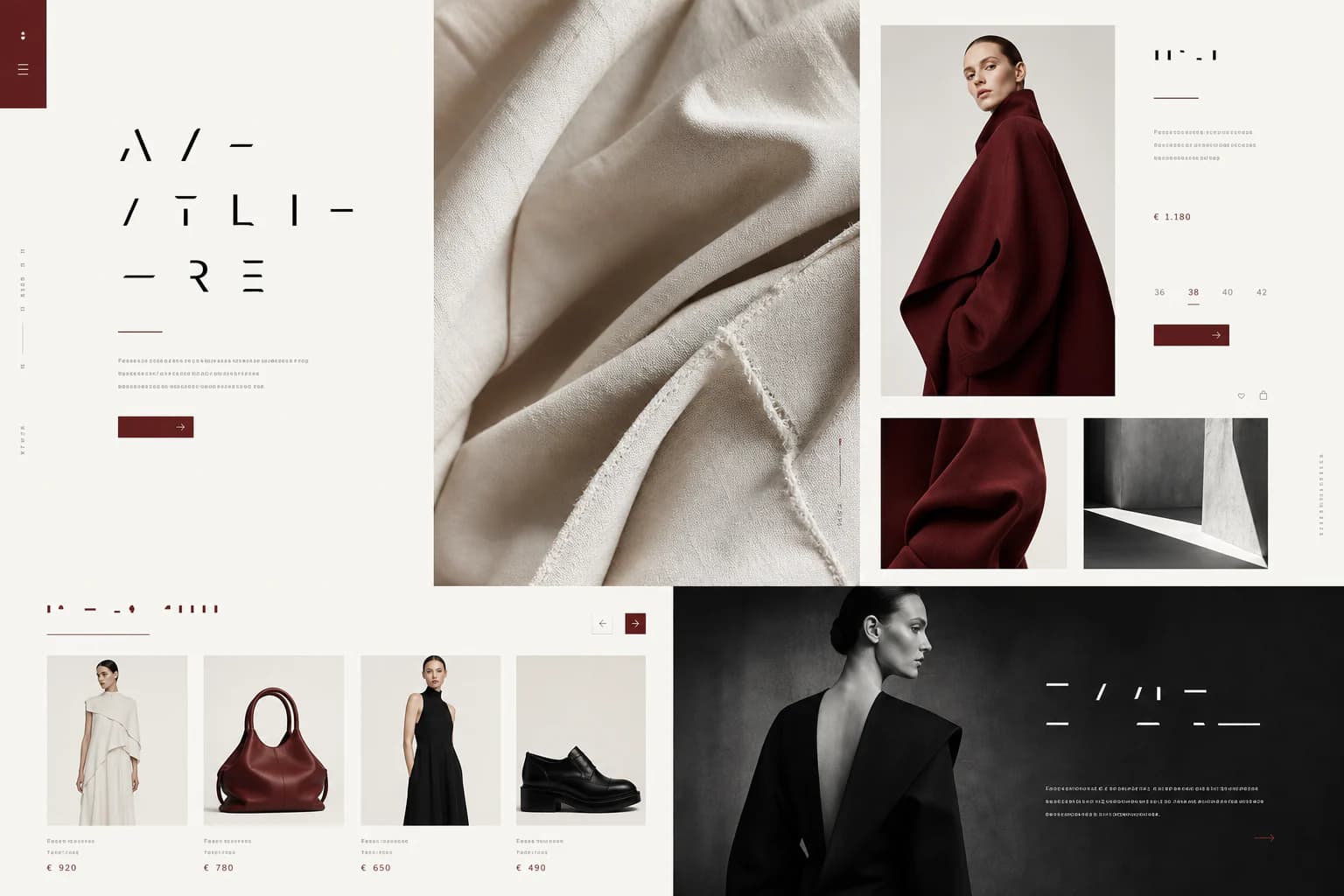 Concept di sito editoriale per la moda